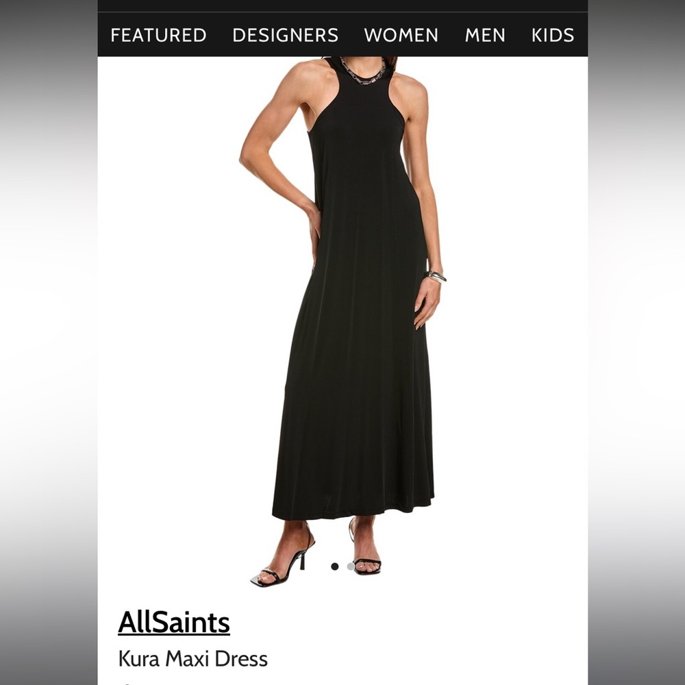 All Saints Women's Black Maxi Skirt